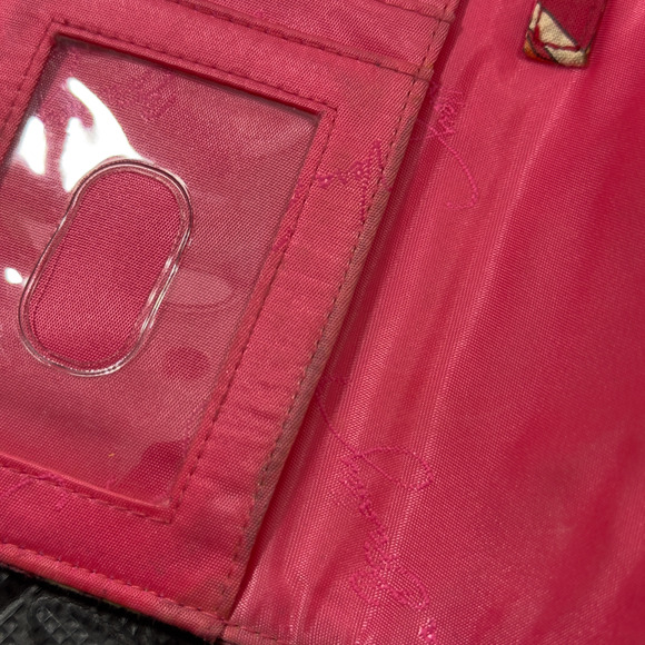 Vera Bradley Wristlet Purse Women's Red Pink Paisley ID Pocket Strap Wallet USED - Picture 8 of 11